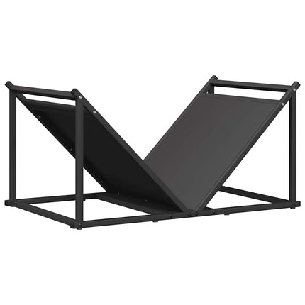 Vedställ svart 70x43x34,5 cm kallvalsat stål