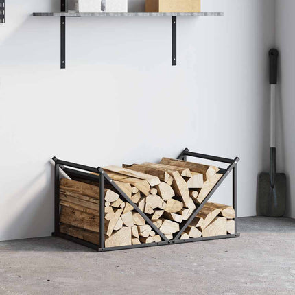 Vedställ svart 70x43x34,5 cm kallvalsat stål