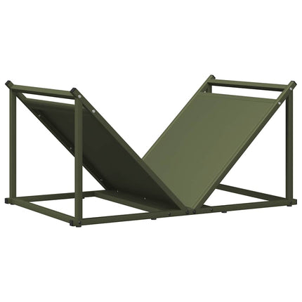 Vedställ olivgrön 70x43x34,5 cm kallvalsat stål