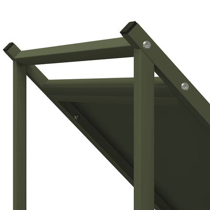 Vedställ olivgrön 70x43x34,5 cm kallvalsat stål
