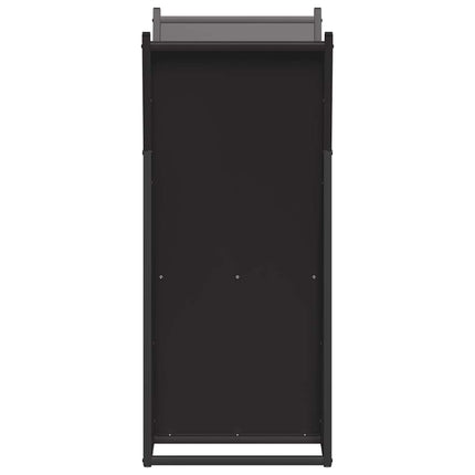 Vedställ svart 69,5x35x81 cm kallvalsat stål
