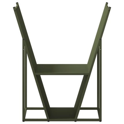 Vedställ olivgrön 69,5x35x81 cm kallvalsat stål