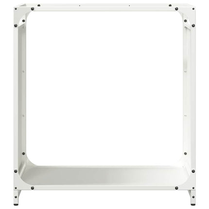 Vedställ vit 60x28x65 cm kallvalsat stål