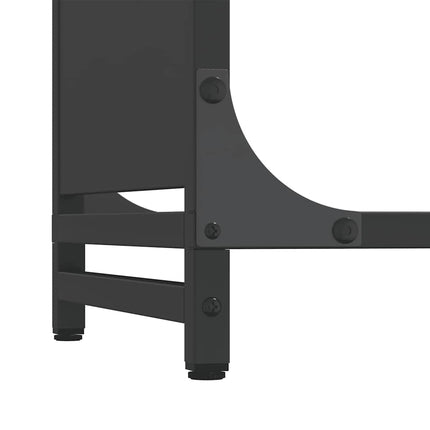 Vedställ svart 44x28x90 cm kallvalsat stål