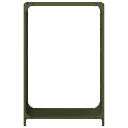 Vedställ olivgrön 60x28x90 cm kallvalsat stål