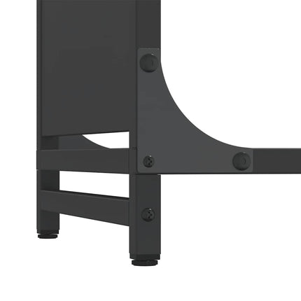 Vedställ svart 90x28x90 cm kallvalsat stål