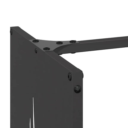 Vedställ svart 40x30x80 cm kallvalsat stål