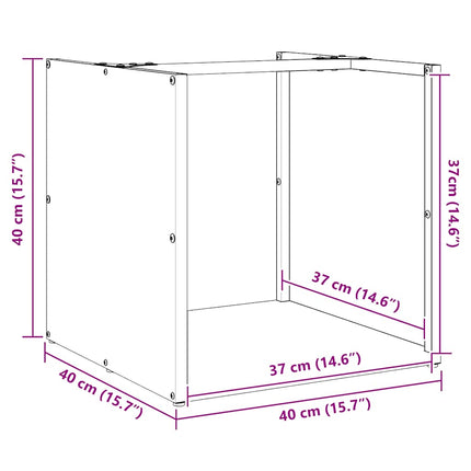 Vedställ vit 40x40x40 cm kallvalsat stål