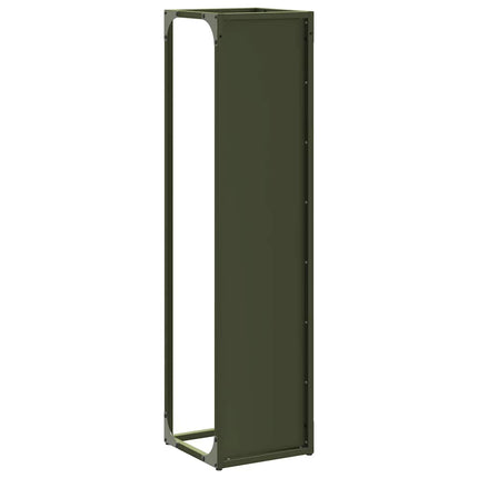 Vedställ olivgrön 25x25x100 cm kallvalsat stål