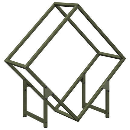 Vedställ olivgrön 60x25x60 cm kallvalsat stål
