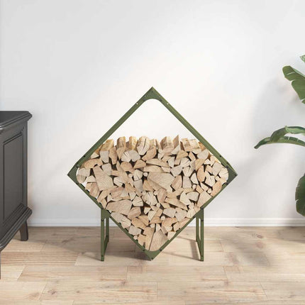 Vedställ olivgrön 80x25x80 cm kallvalsat stål