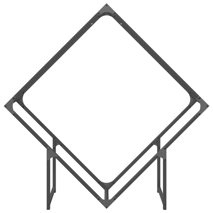 Vedställ svart 100x25x100 cm kallvalsat stål