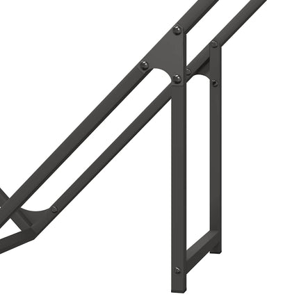 Vedställ svart 100x25x100 cm kallvalsat stål