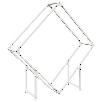 Vedställ vit 100x25x100 cm kallvalsat stål