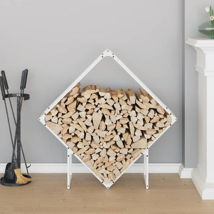 Vedställ vit 100x25x100 cm kallvalsat stål