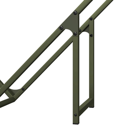 Vedställ olivgrön 100x25x100 cm kallvalsat stål