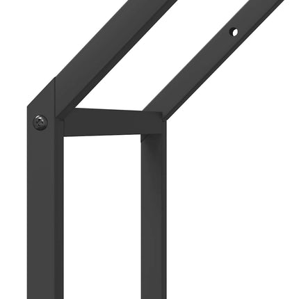 Vedställ svart 40x25x60 cm kallvalsat stål