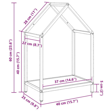 Vedställ vit 40x25x60 cm kallvalsat stål