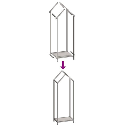 Vedställ vit 40x25x120 cm kallvalsat stål