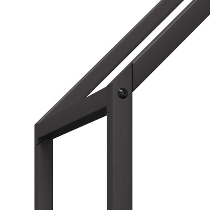 Vedställ svart 60x25x60 cm kallvalsat stål