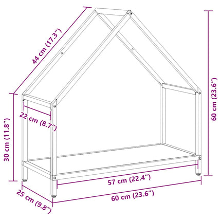 Vedställ antracit 60x25x60 cm kallvalsat stål