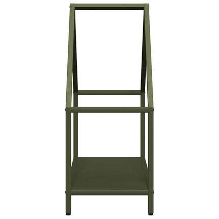 Vedställ olivgrön 60x25x60 cm kallvalsat stål