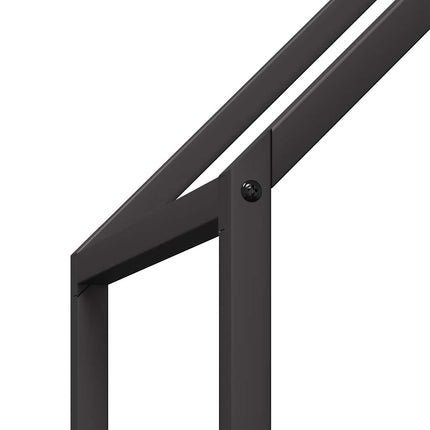 Vedställ svart 60x25x90 cm kallvalsat stål