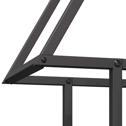 Vedställ svart 50x25x60 cm kallvalsat stål