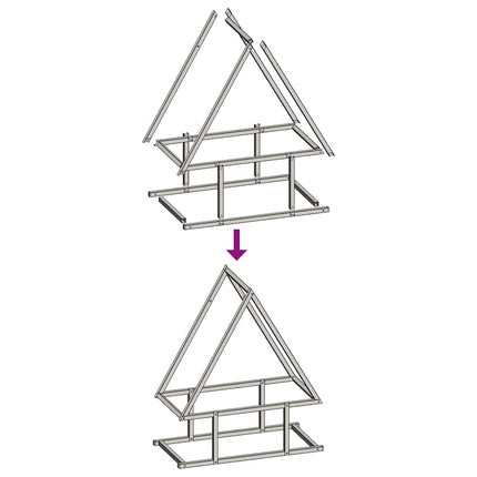 Vedställ svart 50x25x60 cm kallvalsat stål