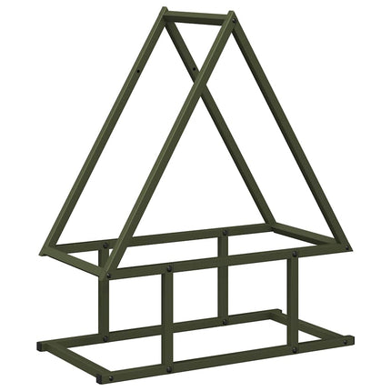 Vedställ olivgrön 50x25x60 cm kallvalsat stål