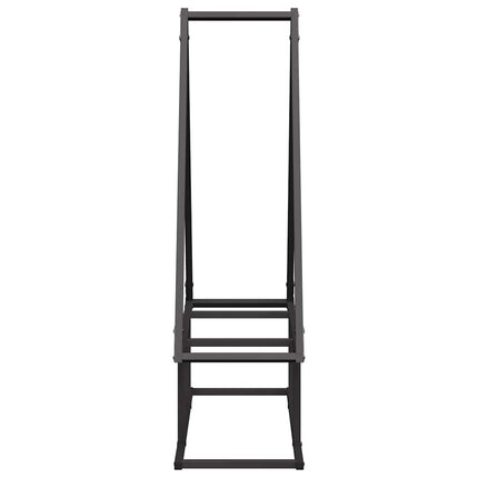 Vedställ svart 80x25x90 cm kallvalsat stål