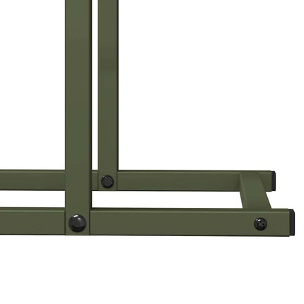 Vedställ olivgrön 80x25x90 cm kallvalsat stål