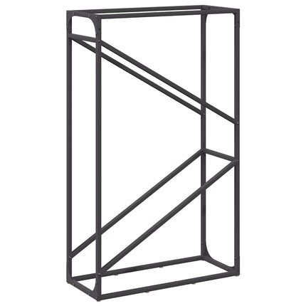 Vedställ svart 60x25x100 cm kallvalsat stål