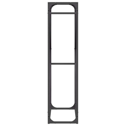 Vedställ svart 60x25x100 cm kallvalsat stål