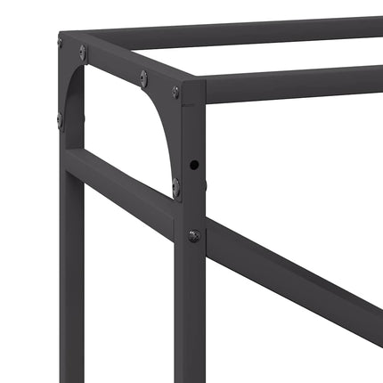 Vedställ svart 60x25x100 cm kallvalsat stål
