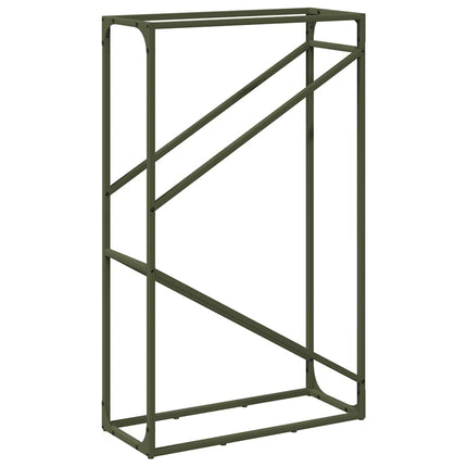 Vedställ olivgrön 60x25x100 cm kallvalsat stål