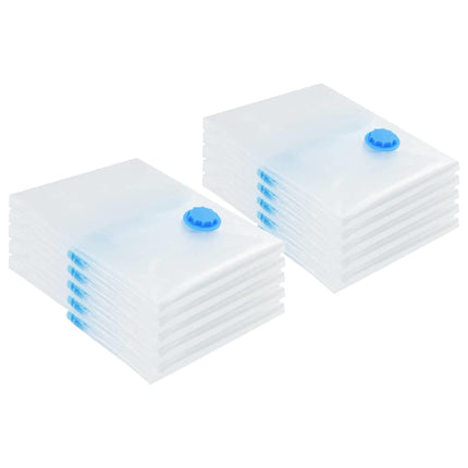 Förvaringspåsar 10 pcs Transparent och Blå 70 x 50 cm