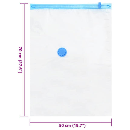 Förvaringspåsar 10 pcs Transparent och Blå 70 x 50 cm