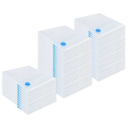 Förvaringspåsar 50 pcs Transparent och Blå 100 x 80 cm