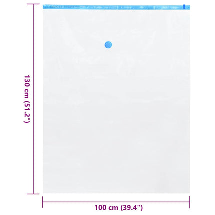 Förvaringspåsar 50 pcs Transparent och Blå 130 x 100 cm