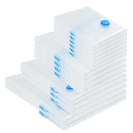 Förvaringspåsar 15 pcs Transparent och Blå 130 x 100 cm