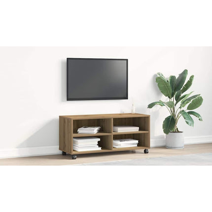 TV-skåp 90 x 35 x 40,5 cm Brun Konstruerat trä