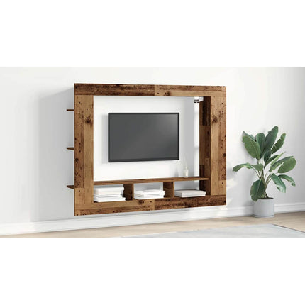 TV-skåp 152 x 22 x 113 cm Gammalt trä Konstruerat trä