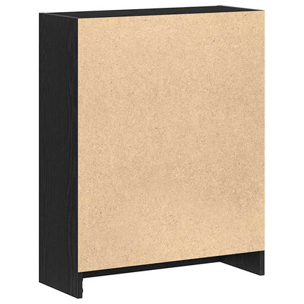 Bokskåp Svart Ek 60 x 24 x 76 cm Konstruerat trä