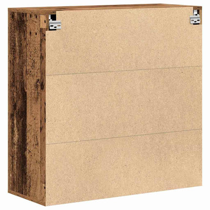 Väggskåp med hylla Gammalt trä 80 x 33 x 80 cm Konstruerat trä