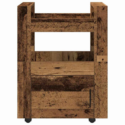 Köksvagn Gammalt trä 60 x 45 x 80 cm Konstruerat trä