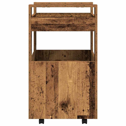 Köksvagn Gammalt trä 60 x 45 x 80 cm Konstruerat trä