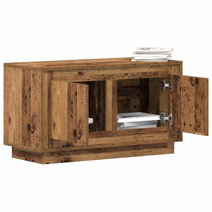 TV-skåp 80 x 35 x 45 cm Gammalt trä Konstruerat trä