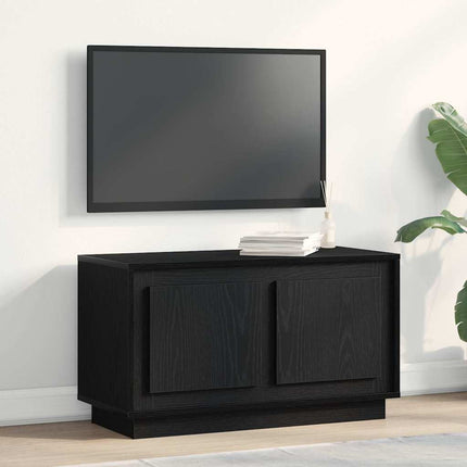 TV-skåp Svart ek 80 x 35 x 45 cm Konstruerat trä