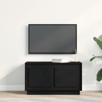 TV-skåp Svart ek 80 x 35 x 45 cm Konstruerat trä